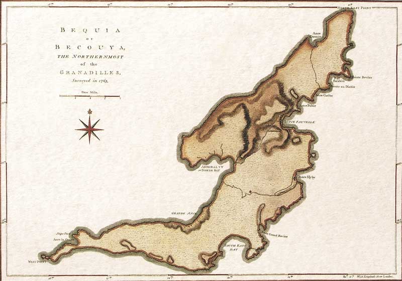 Bequia Map 1763